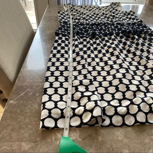 Donna Morgan black and cream peplum waist dress size 8 fully lined - Picture 9 of 9